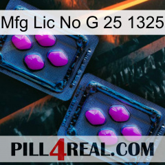 Mfg Lic No G 25 1325 03